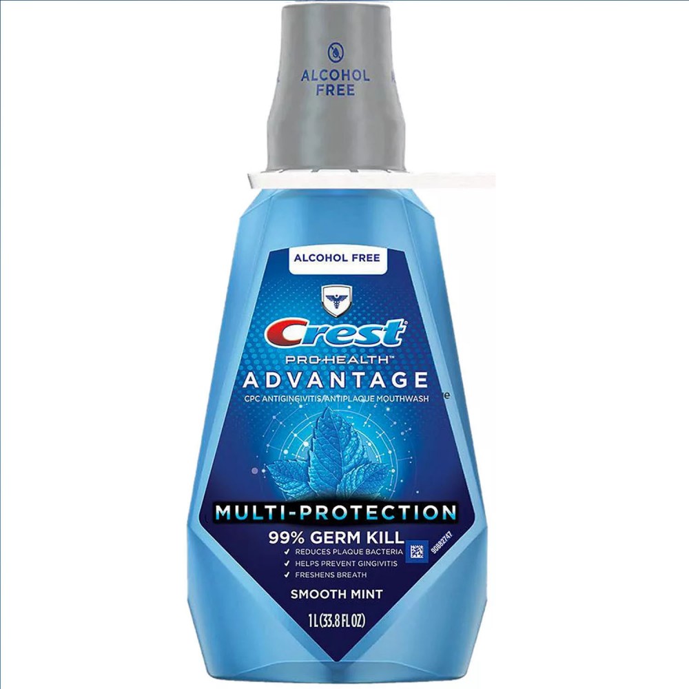 Ополаскиватель для полости рта комплексного действия Crest Pro Health Advantage Alcohol Free Mouthwash Multi-protection Smooth Mint, объём 1 литр